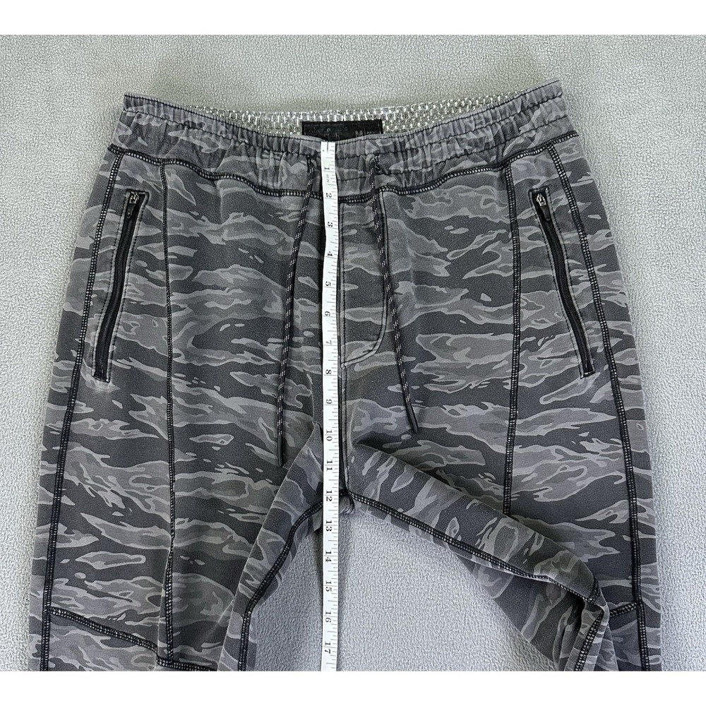 Abercrombie Fitch Joggers Pants Mens Medium Grey Camo Camouflage Fleece Lounge - Picture 6 of 9